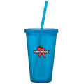 16 Oz. Aqua Blue Spirit Tumbler Cup